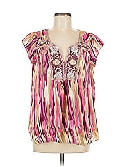 Calypso St. Barth Short Sleeve Silk Top