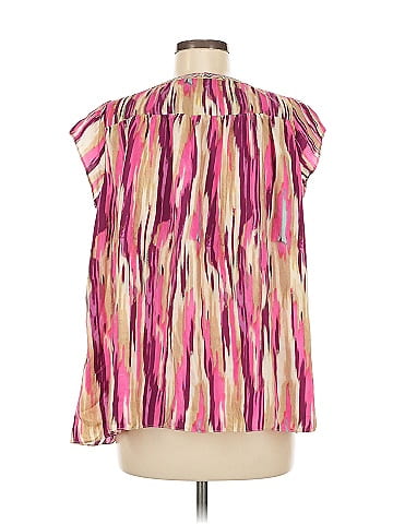 Calypso St. Barth Short Sleeve Silk Top (view 2)