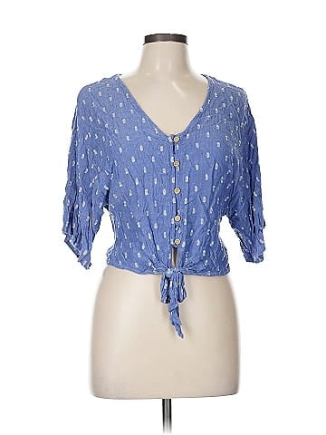 Blue Rain 3/4 Sleeve Blouse (view 1)
