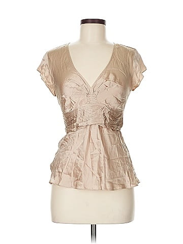 Express Design Studio Short Sleeve Silk Top (view 1)