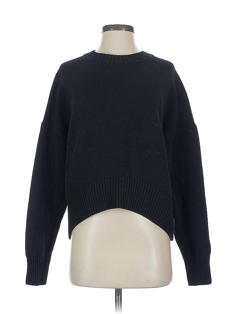 Quince 100% Organic Cotton Solid Black Pullover Sweater Size XS - photo 1