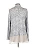 LOGO by Lori Goldstein Silver Cardigan Size L - photo 2
