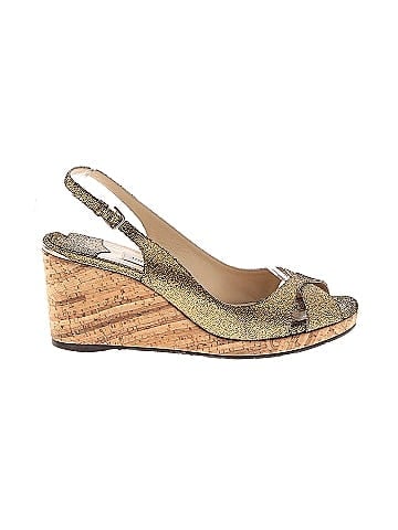 Jimmy Choo Cracked Leather Amely Wedges 80mm (view 1)