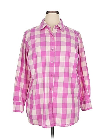 Woman Within Long Sleeve Button-Down Shirt (view 1)