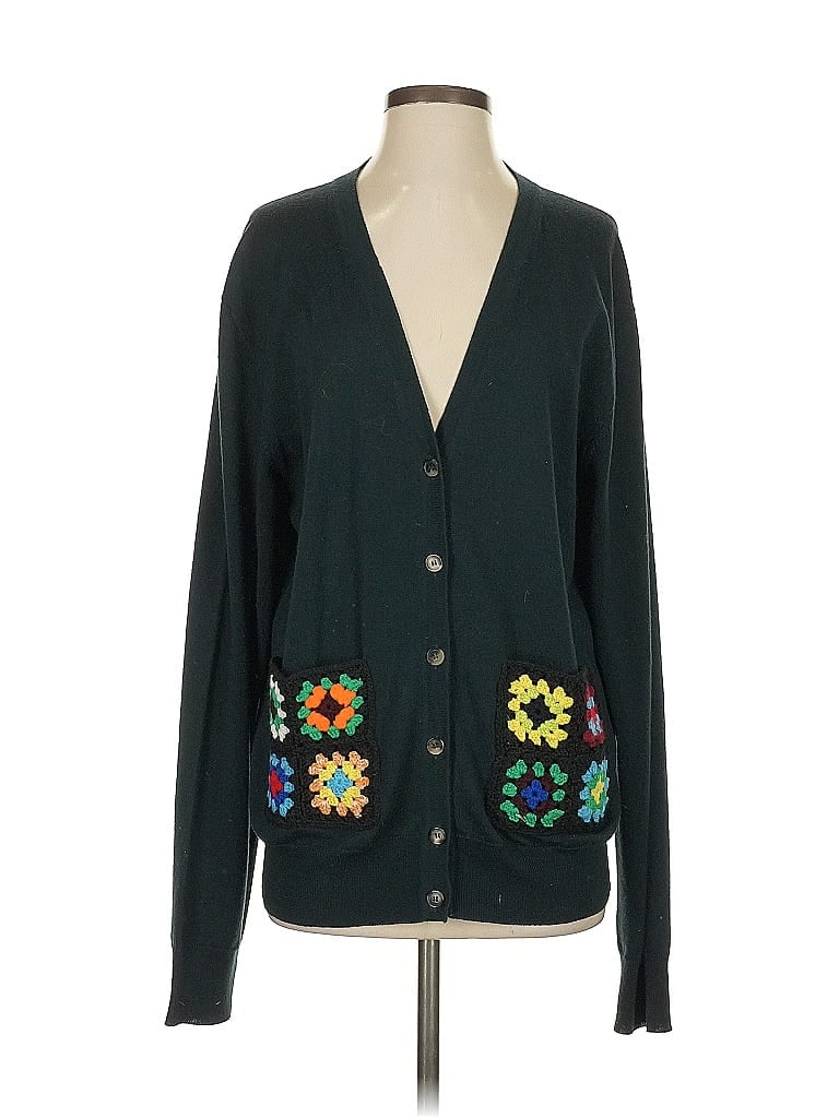 J.W. Anderson 100% Virgin Wool Green Wool Cardigan Size S - photo 1