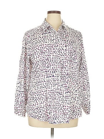 Foxcroft 3/4 Sleeve Button-Down Shirt (view 1)