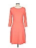 Three Dots 100% Cotton Solid Orange Casual Dress Size L - photo 2