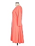 Three Dots 100% Cotton Solid Orange Casual Dress Size L - photo 4