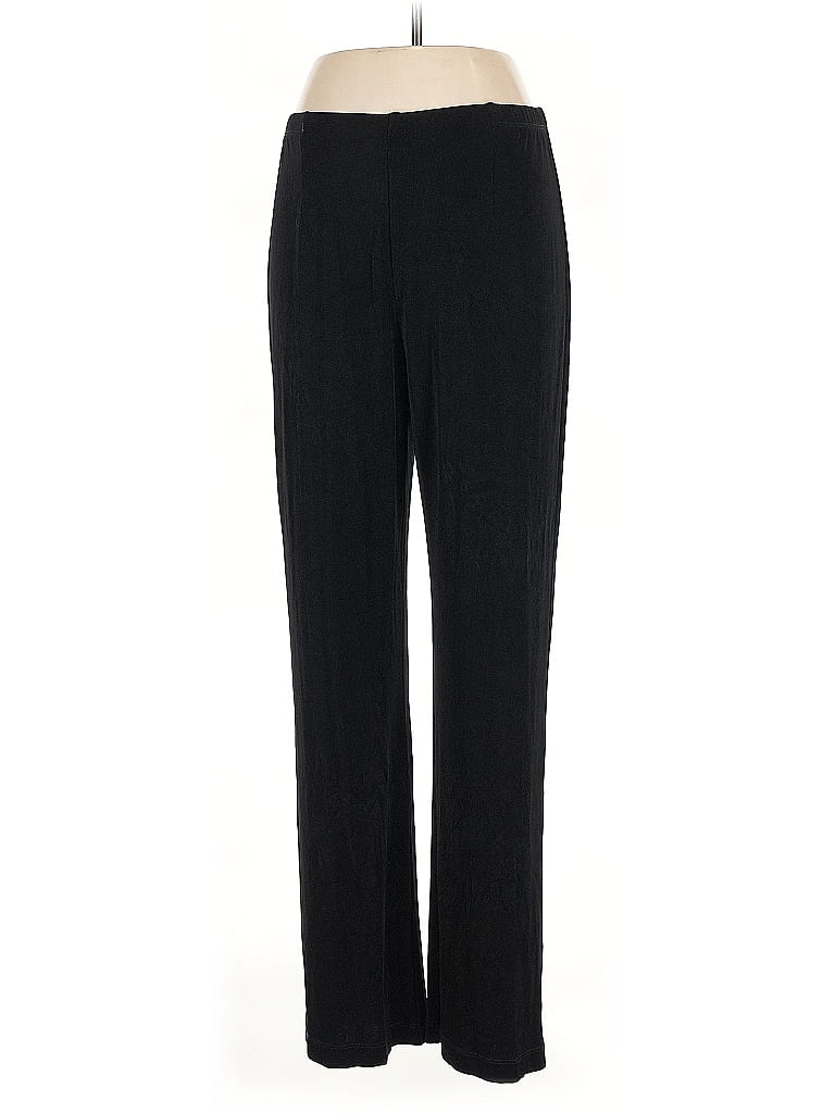 Travelers by Chico's 100% Spandex Chevron-herringbone Black Dress Pants Size L - photo 1