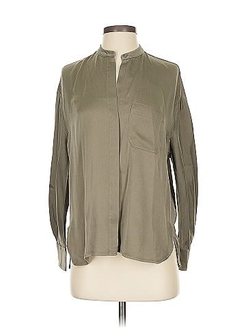 Vince. Long Sleeve Silk Top (view 1)