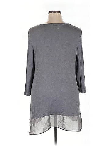 LOGO by Lori Goldstein 3/4 Sleeve Top (view 2)