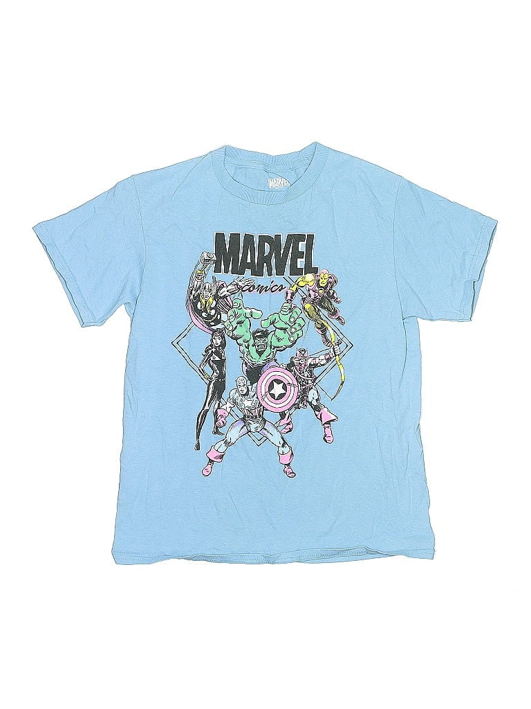 Marvel 100% Cotton Blue Short Sleeve T-Shirt Size 14 - 16 - photo 1