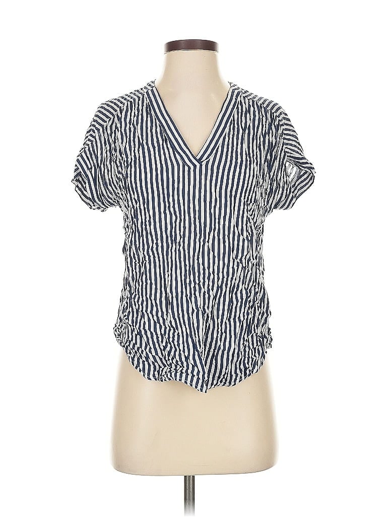 Pre-owned Gap Short Sleeve Blouse In Blue