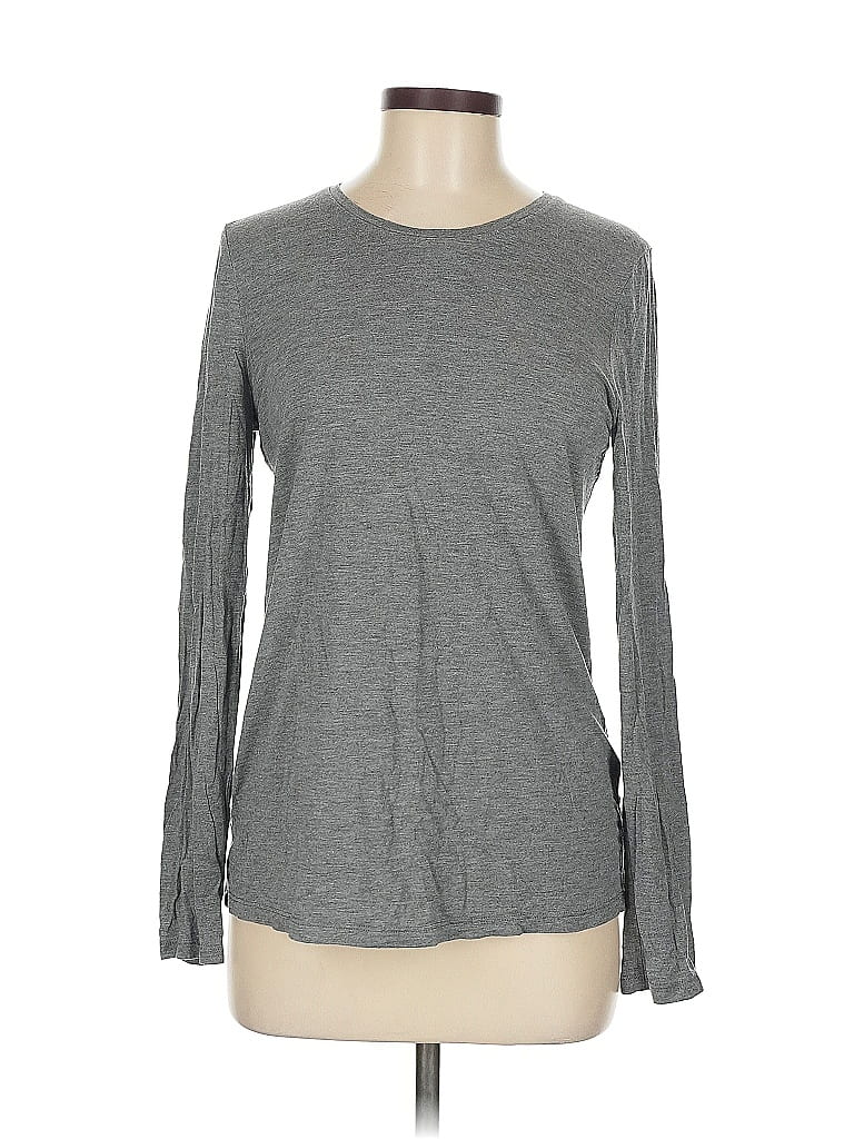 Pre-owned Banana Republic Long Sleeve T-shirt In Gray