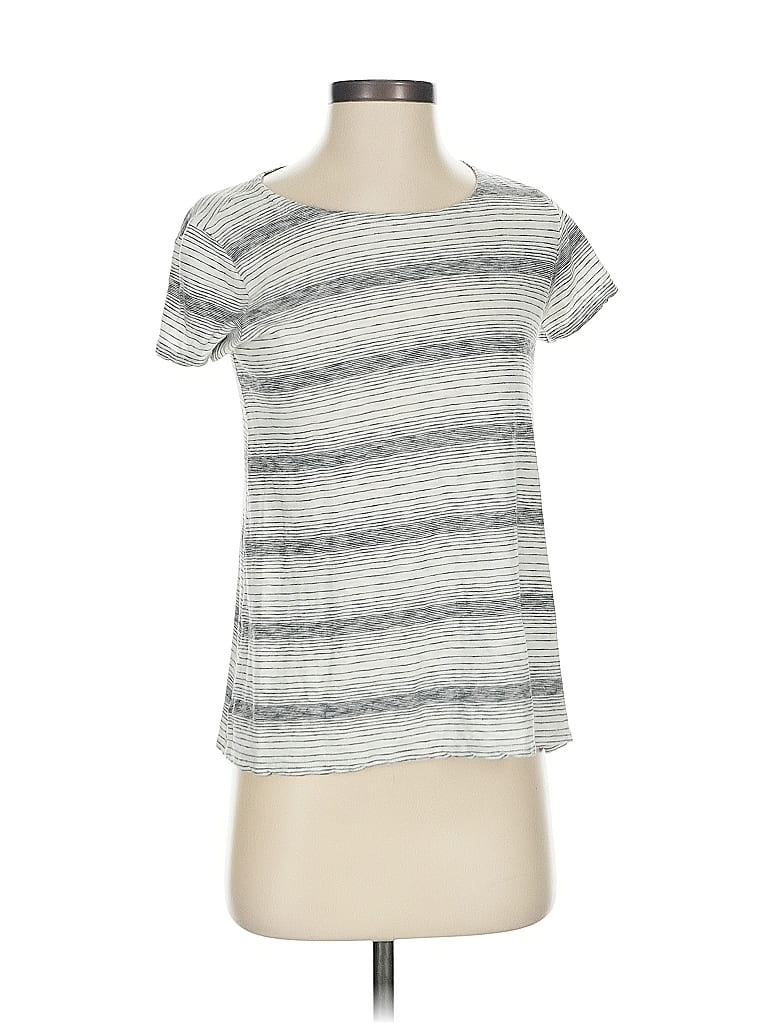 Pre-owned Eileen Fisher Short Sleeve T-shirt In Silver