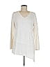 LOGO by Lori Goldstein 100% Cotton Ivory Pullover Sweater Size M - photo 1
