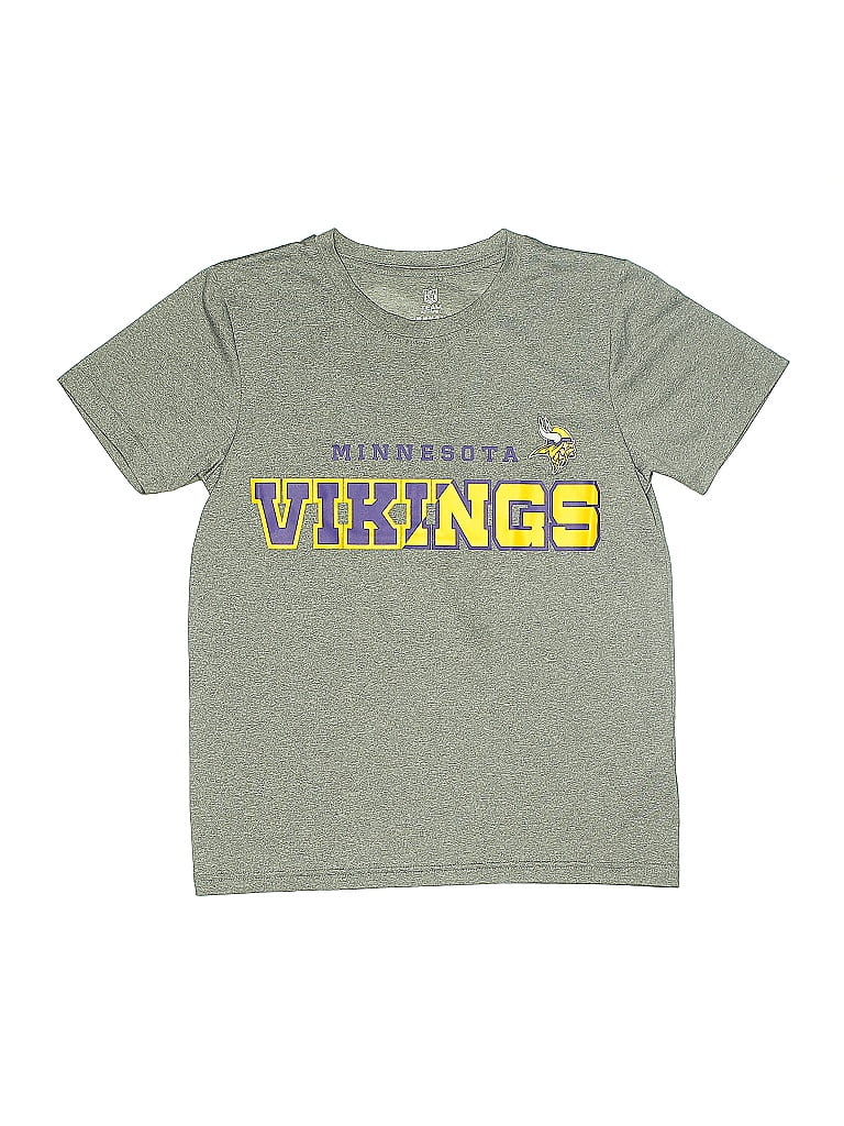NFL 100% Polyester Gray Short Sleeve T-Shirt Size 8 - photo 1