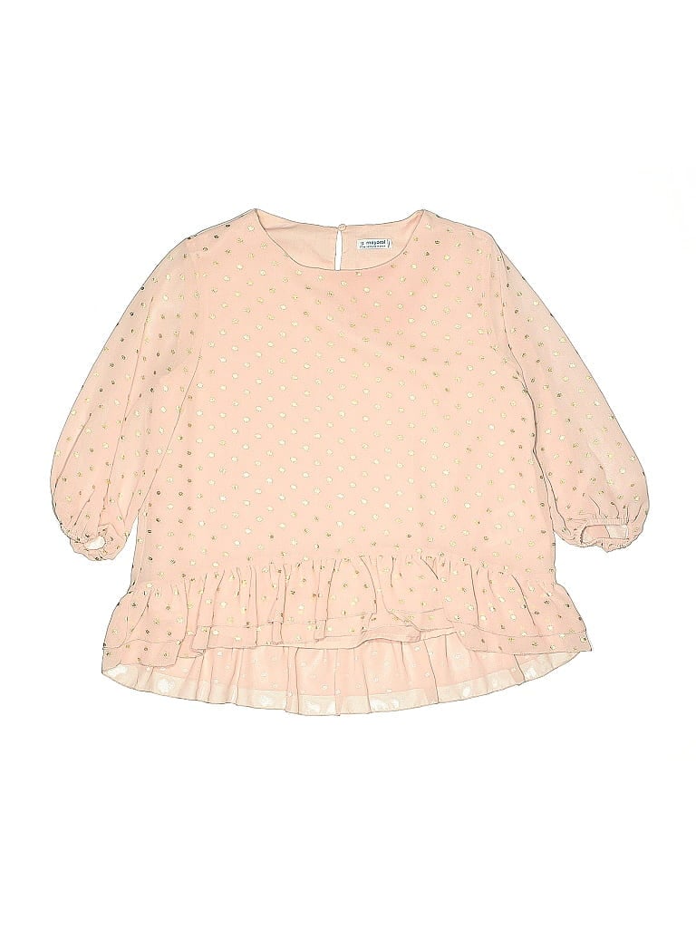 Click to view more detailed imagery on our partner's website Pre-owned Mayoral Kids' 3/4 Sleeve Blouse In Pink