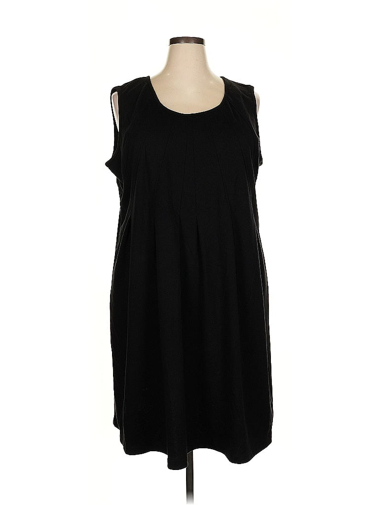 Ashley Stewart Solid Black Casual Dress Size 3X - photo 1