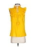 Figue 100% Cotton Yellow Sleeveless Blouse Size S - photo 1