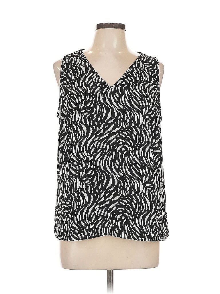 Pre-owned Nine West Sleeveless Blouse In Black