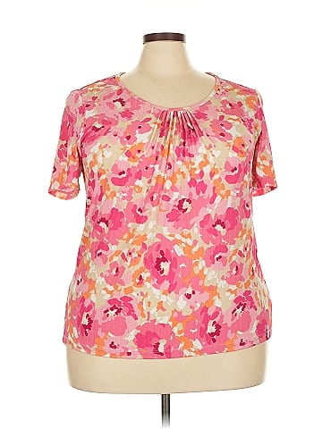 JM Collection Short Sleeve Blouse (view 1)