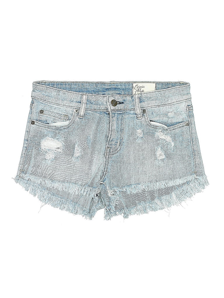 Cosmic Blue Love Hearts Blue Denim Shorts Size 27 waist - photo 1