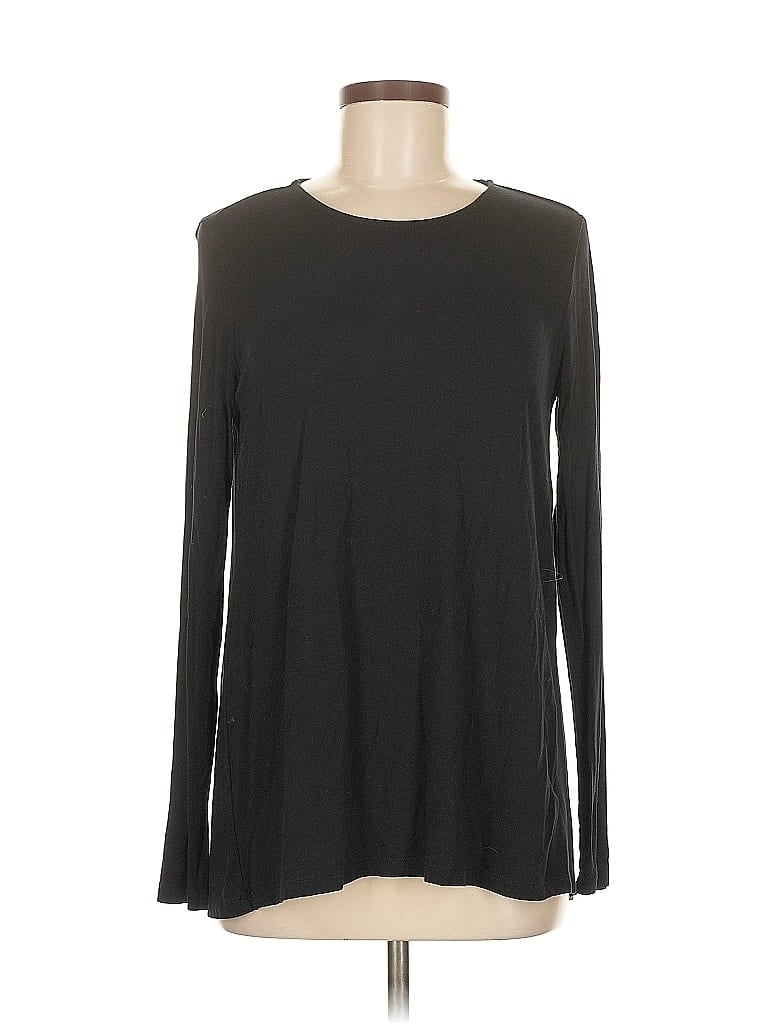 Click to view more detailed imagery on our partner's website Pre-owned Saks Fifth Avenue Long Sleeve T-shirt In Black