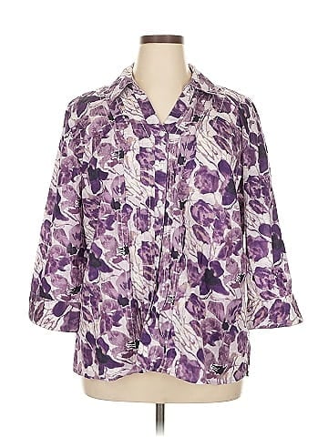 JM Collection 3/4 Sleeve Blouse (view 1)