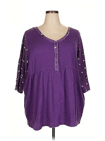 Woman Within 3/4 Sleeve Henley (view 1)