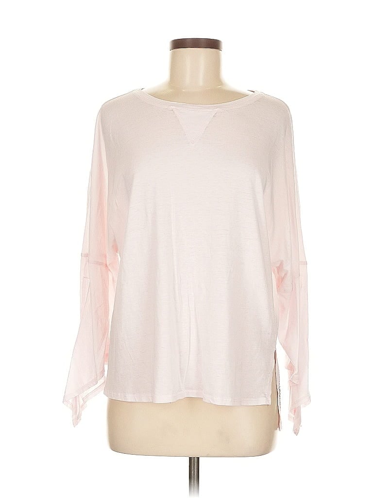Pre-owned Calvin Klein 3/4 Sleeve T-shirt In Pink