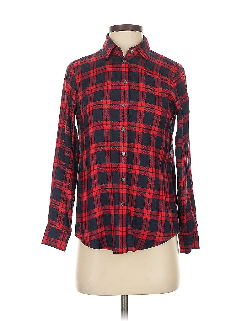 Pre-owned Banana Republic Long Sleeve Button Down Shirt In Red