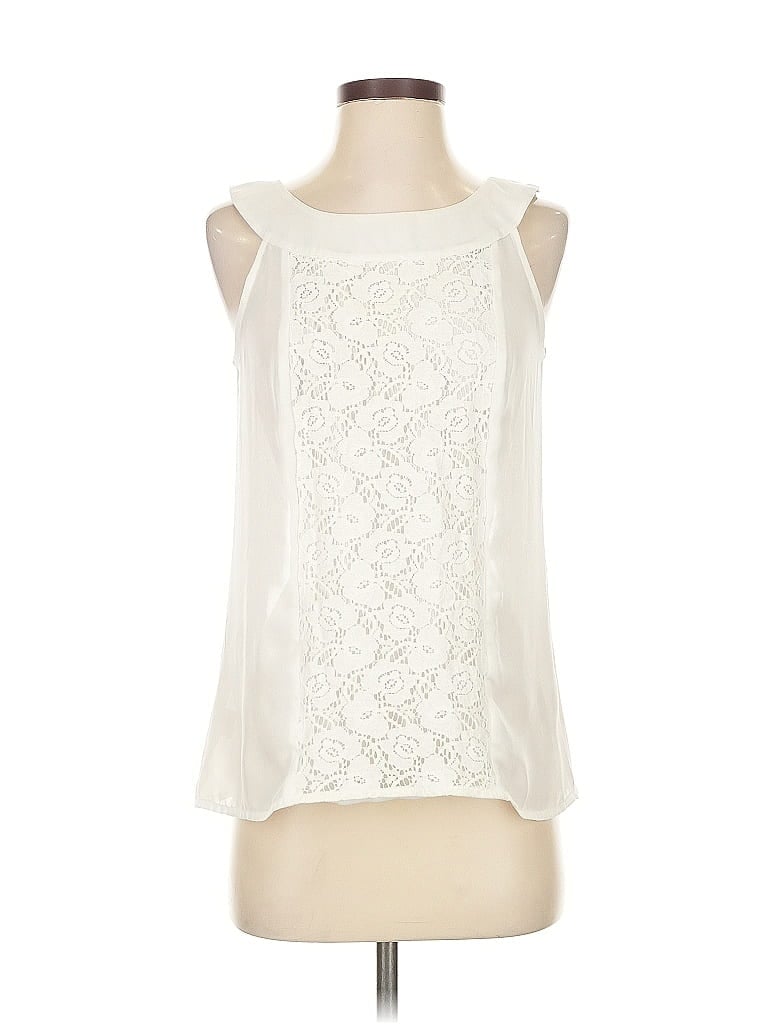 Pre-owned Ann Taylor Loft Outlet Sleeveless Blouse In White