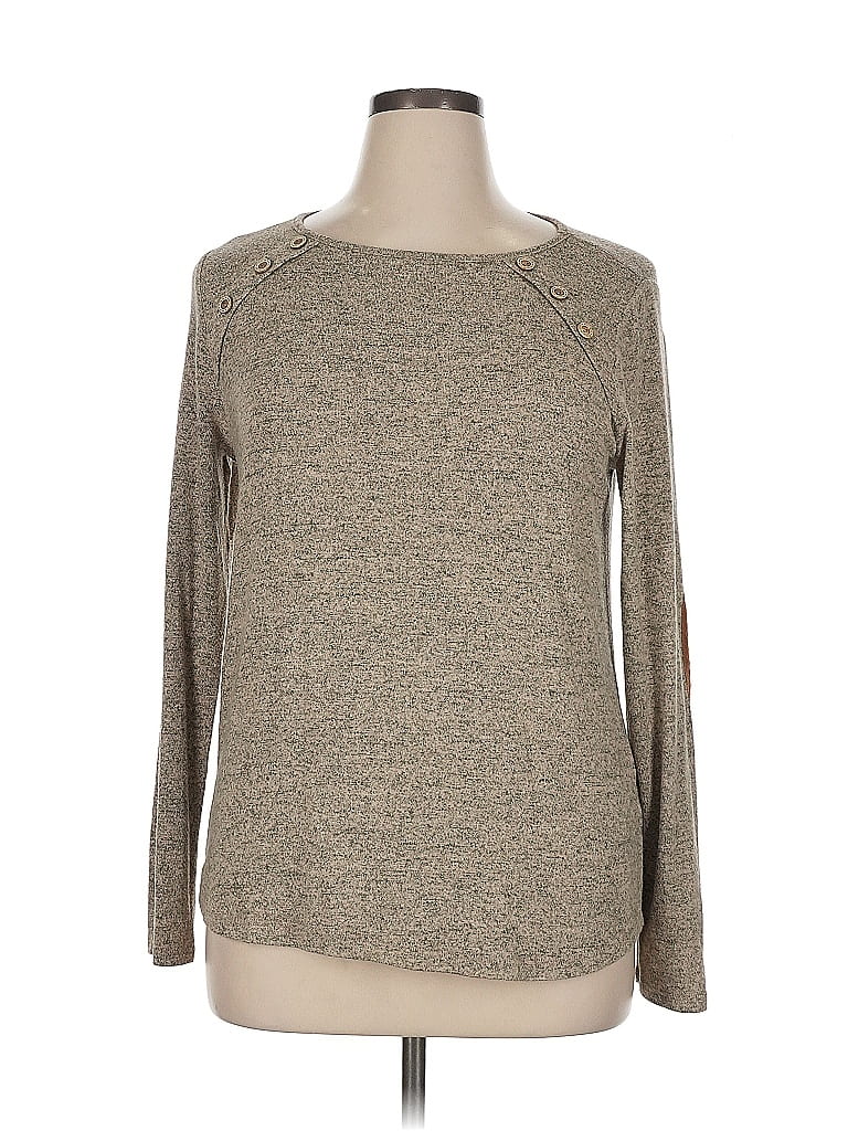 Pink Clover Metallic Tan Pullover Sweater Size XL - photo 1