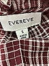 Evereve 100% Cotton Plaid Burgundy Long Sleeve Blouse Size S - photo 7