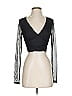 Blue Blush Black Long Sleeve Top Size S - photo 1