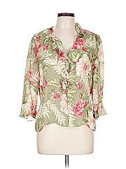 Jones New York Signature 3/4 Sleeve Silk Top