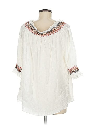 Easel 3/4 Sleeve Blouse (view 2)