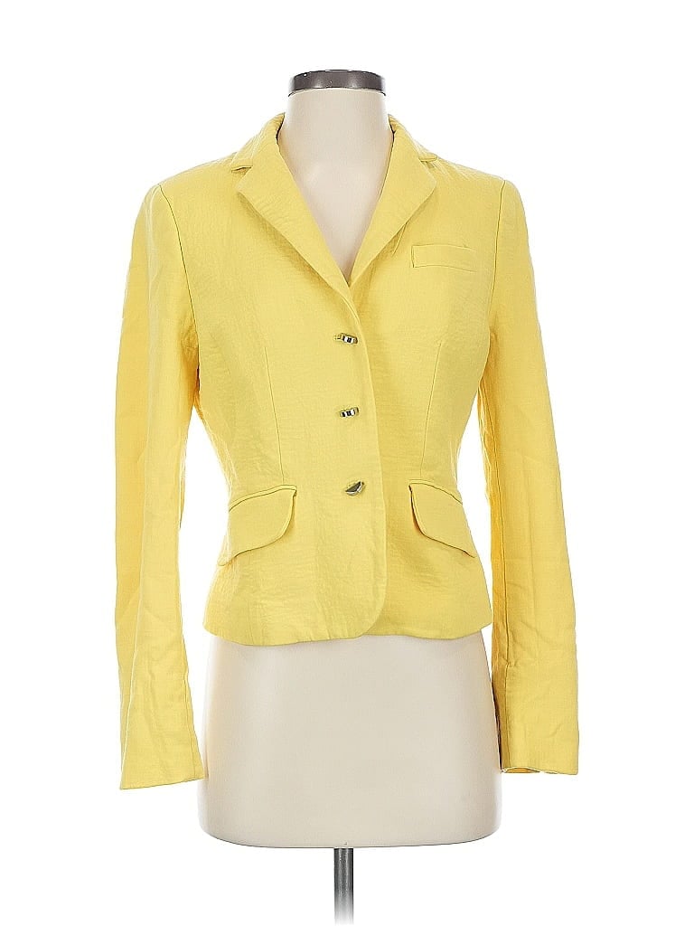 Worth New York Yellow Wool Blazer Size 4 - photo 1