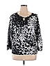 Susan Graver Animal Print Silver Pullover Sweater Size XL - photo 1