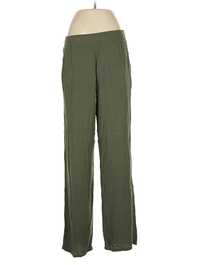 Three Dots 100% Rayon Solid Green Casual Pants Size M (estimated) - photo 1