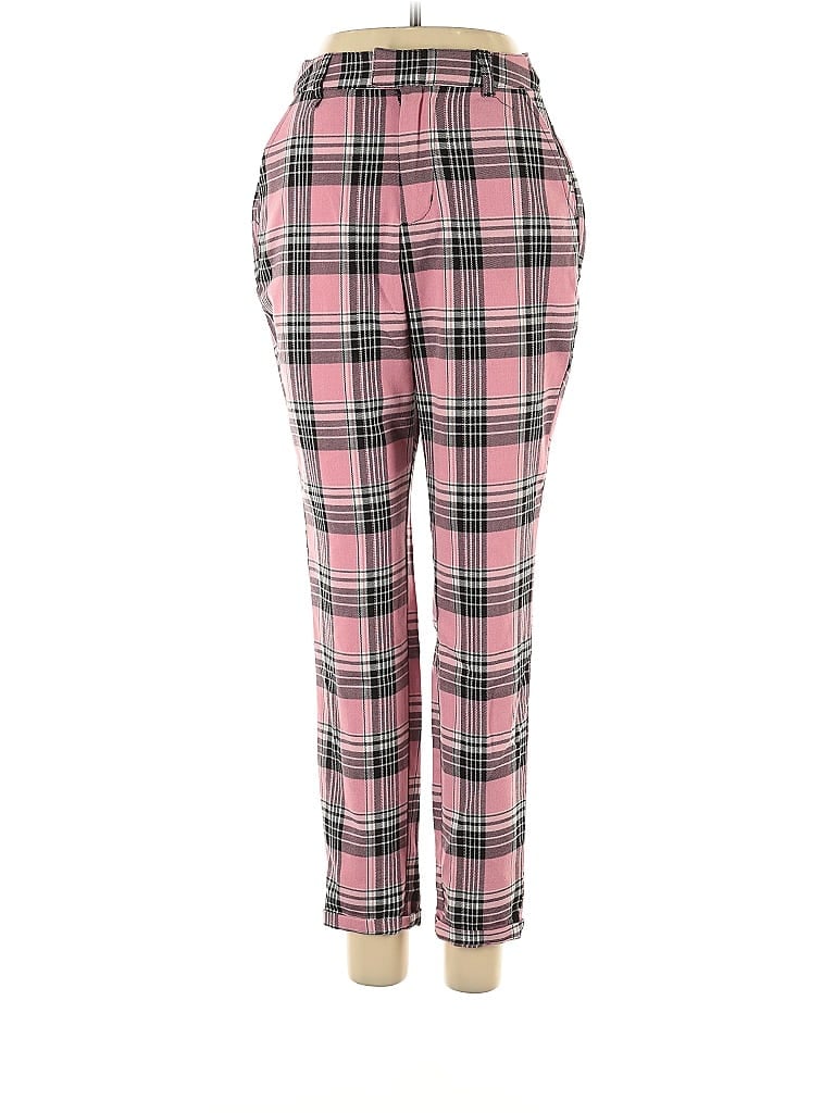 Hot Topic Plaid Pink Casual Pants Size XS - photo 1