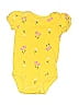 Just One You Made by Carter's 100% Cotton Floral Yellow Short Sleeve Onesie 6-9 MO / 9 MO - photo 1