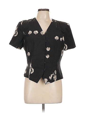 Linda Allard Ellen Tracy Short Sleeve Silk Top (view 1)