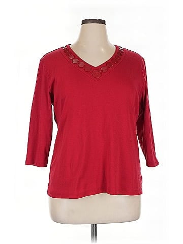 JM Collection 3/4 Sleeve Top (view 1)