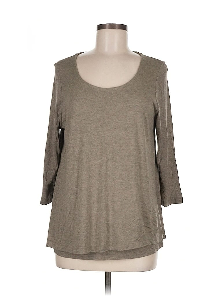 Purejill 100% Modal Gray 3/4 Sleeve T-Shirt Size M - photo 1