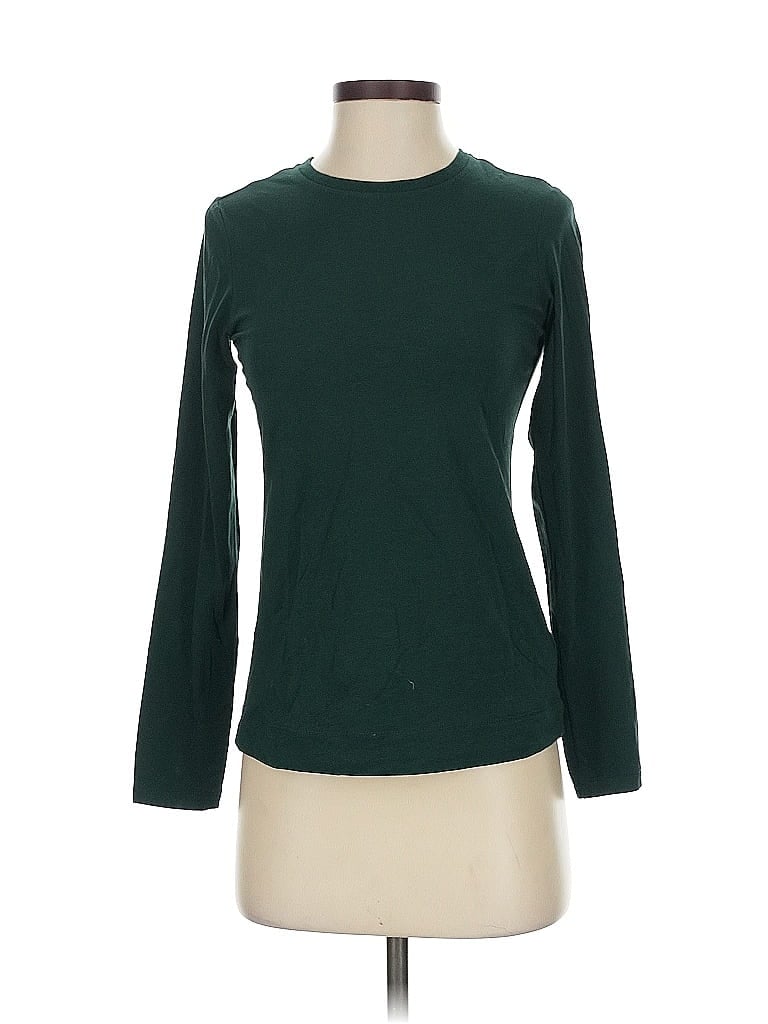 Pre-owned Athleta Long Sleeve T-shirt In Green
