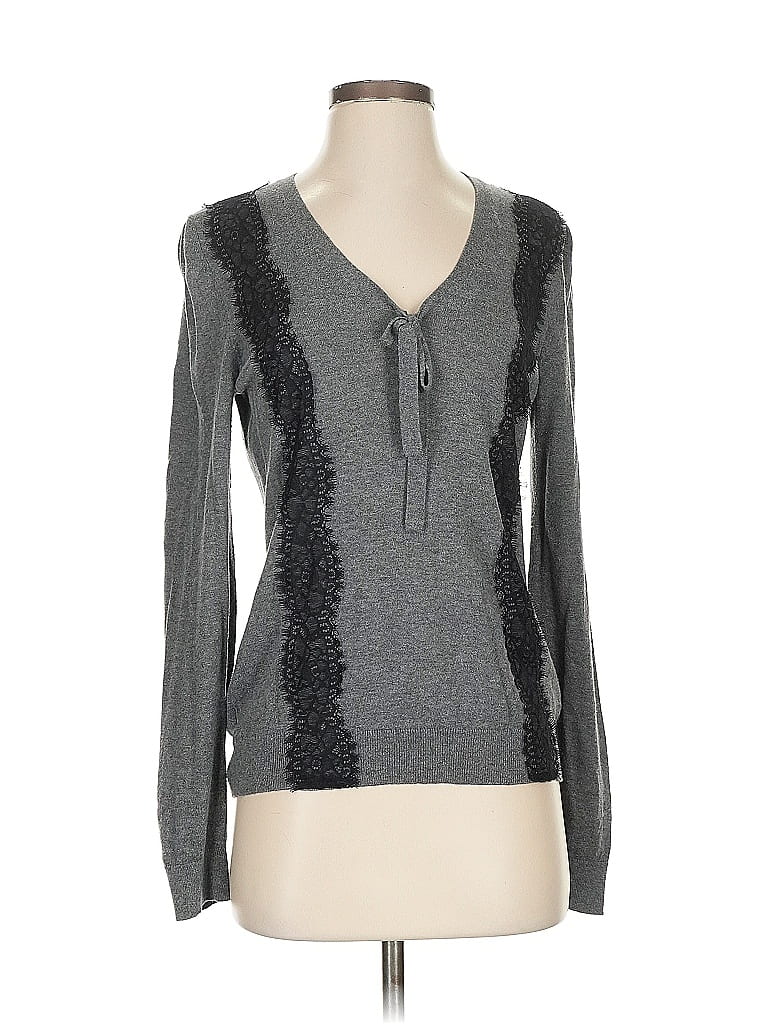 Pre-owned Ann Taylor Loft Pullover Sweater In Gray