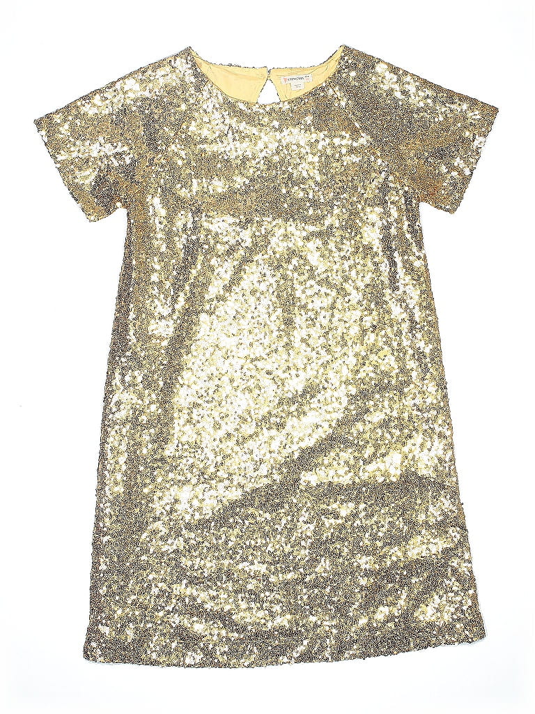 Crewcuts 100% Polyester Metallic Gold Dress Size 10 - photo 1