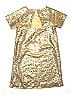 Crewcuts 100% Polyester Metallic Gold Dress Size 10 - photo 2